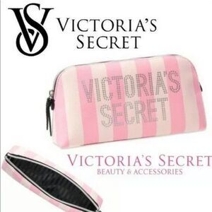 VICTORIA'S SECRET  Signature Stripe MakeUp Bag